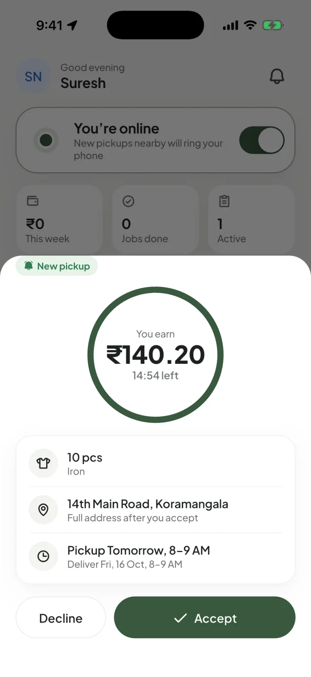K29 Pro app: a new pickup offer with what you earn